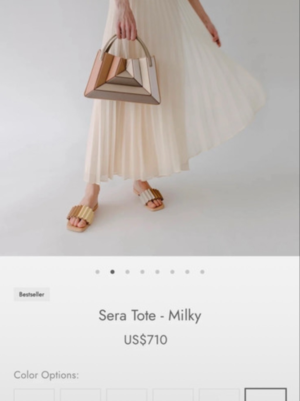 Mlouye Sera Tote Milky - Women’s Multitone Leather Handbag — image 8 of 8